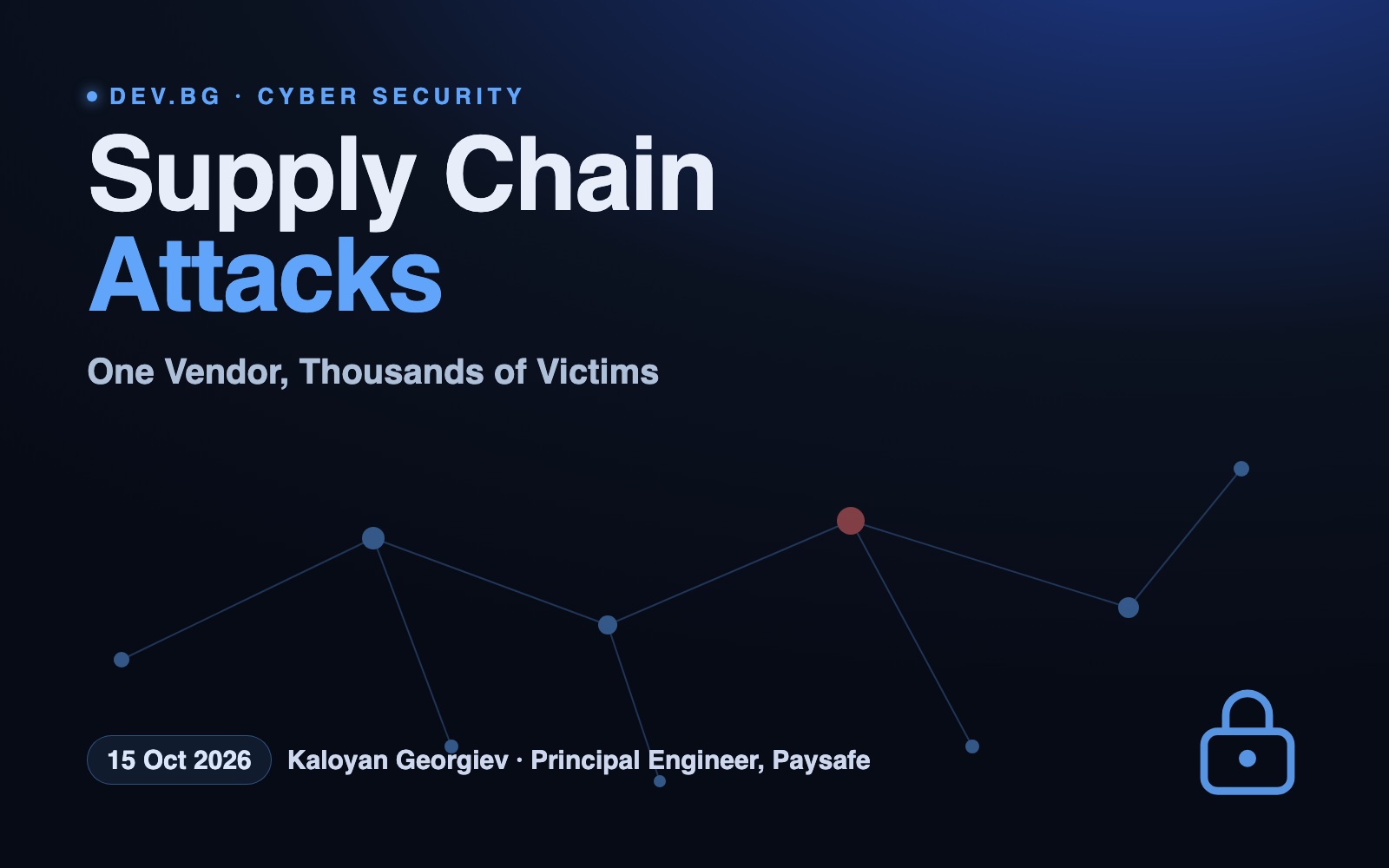 Supply Chain Attacks talk cover